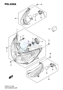 UH200 BURGMAN EU drawing FRONT COMBINATION LAMP