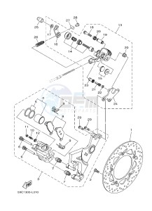 XP500A T-MAX T-MAX 500 (59CD) drawing REAR BRAKE CALIPER