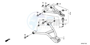 TRX420TEC TRX420 ED drawing FRONT ARM ( 2W D)