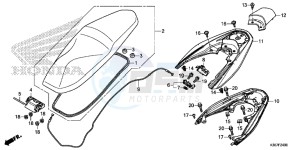 WW125EX2F PCX125 - WW125 UK - (E) drawing SEAT