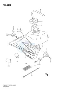 RM85 (P3-P28) drawing FUEL TANK (MODEL K9)