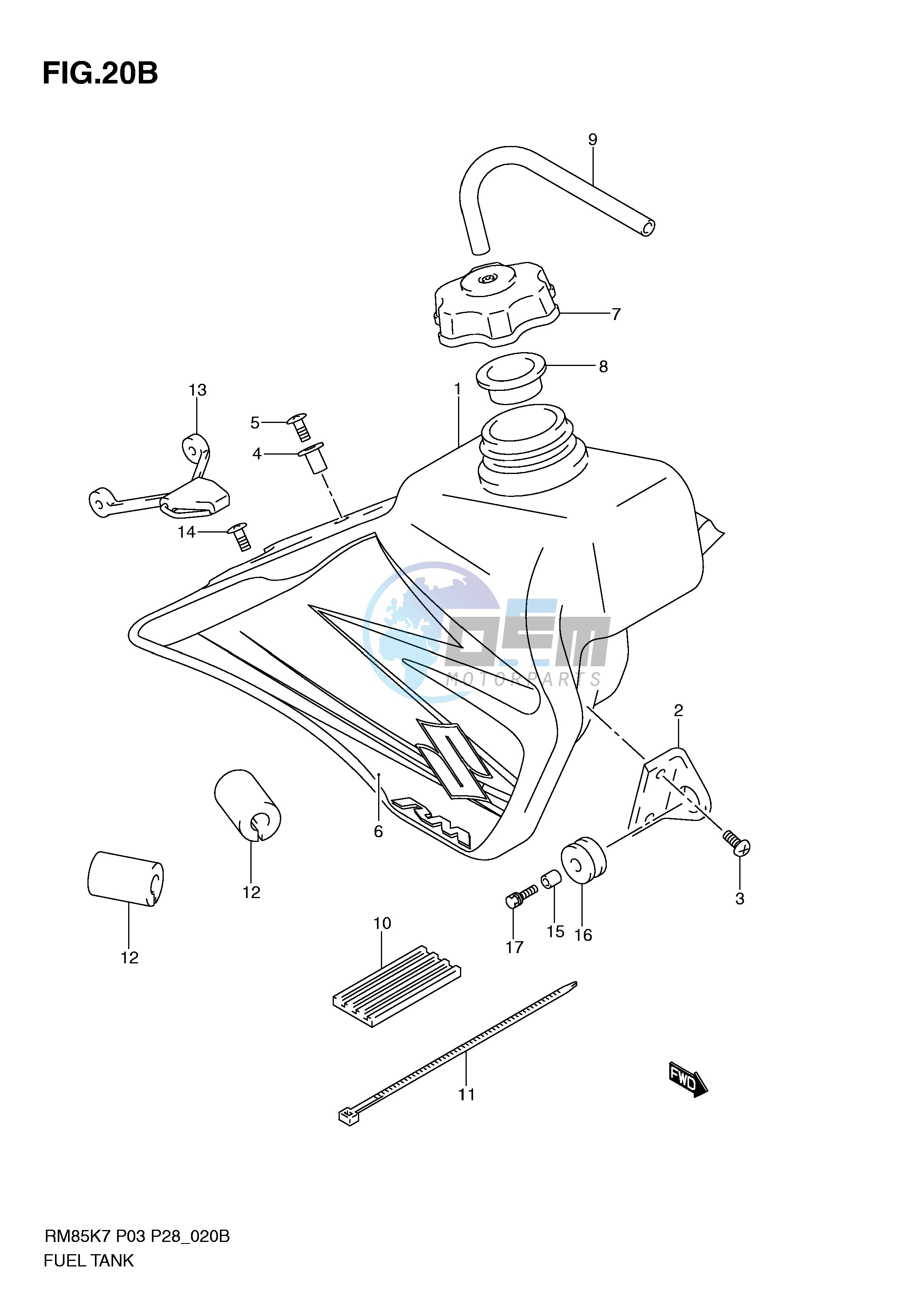 FUEL TANK (MODEL K9)