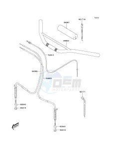 KSF 80 A [KFX80] (A6F) A6F drawing HANDLEBAR