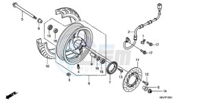 FES150A9 Europe Direct - (ED / ABS) drawing FRONT WHEEL (FES125A)(FES150A)