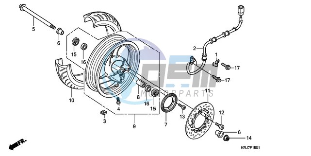 FRONT WHEEL (FES125A)(FES150A)