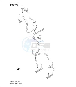 AN650 drawing FRONT BRAKE HOSE (AN650AL1 E19)