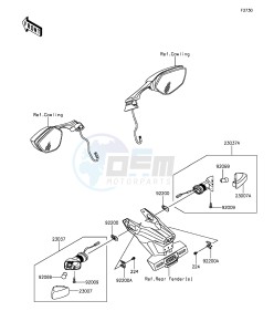 NINJA ZX-10R ABS ZX1000SGF XX (EU ME A(FRICA) drawing Turn Signals