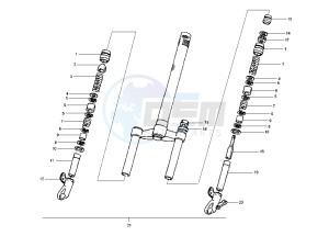 Runner POGGIALI 50 drawing Front Fork