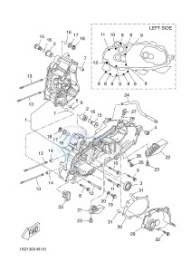 YPR400RA XMAX 400 ABS EVOLIS 400 ABS (1SDG) drawing CRANKCASE