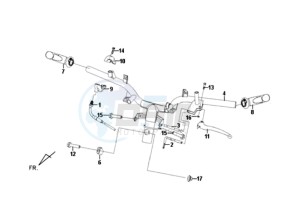 FIDDLE II 50 drawing HANDLEBAR / BRAKE LEVERS /CABLES