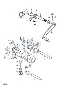 RM100 (N-T-X) drawing GEAR SHIFTING