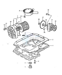 GSX1100 (T-X) drawing OIL PUMP - OIL FILTER