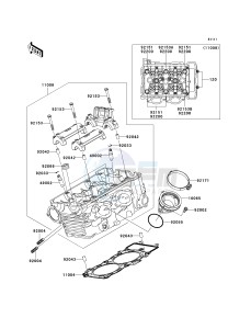 KLE 650 A [VERSYS] (9F-9F) A7F drawing CYLINDER HEAD