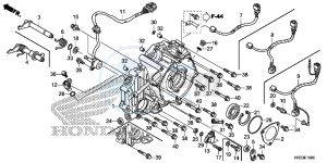 TRX420TE1E TRX420 ED drawing REAR CRANKCASE COVER