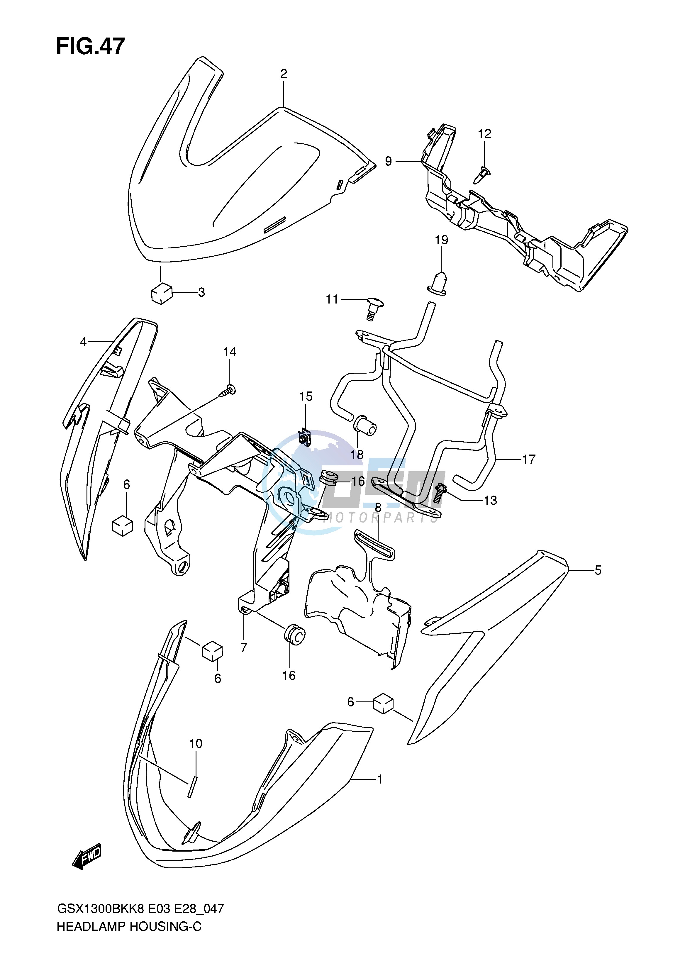 HEADLAMP HOUSING