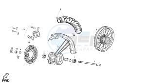 SENDA SM BAJA - 125 CC EU2 & EU3 drawing FRONT WHEEL