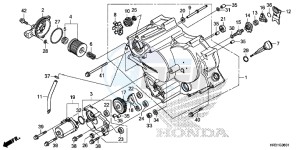 TRX420FM2H Europe Direct - (ED) drawing FRONT CRANKCASE COVER (TRX420FE1/FM1/FM2/TE1/TM1)