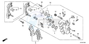 SH300AB drawing FRONT BRAKE CALIPER