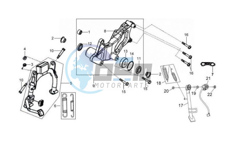 CENTRAL STAND / REAR FORCPLATE / SIDE STAND