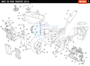 MRT-50-PRO-TROPHY-WHITE drawing TANK-EXHAUST-RADIATOR