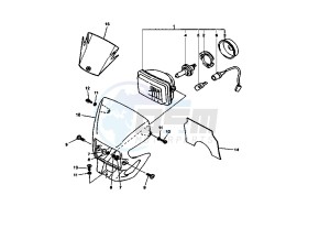 DT X 125 drawing HEADLIGHT