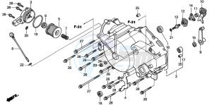 TRX350FM RANCHER 4X4 drawing FRONT CRANKCASE COVER (TRX350TM/FM)