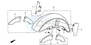 GL1500C drawing FRONT FENDER