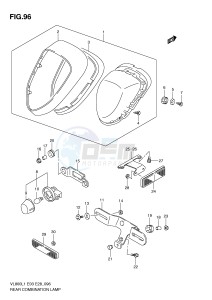 VL800 (E3-E28) VOLUSIA drawing REAR COMBINATION LAMP (VL800TL1 E33)