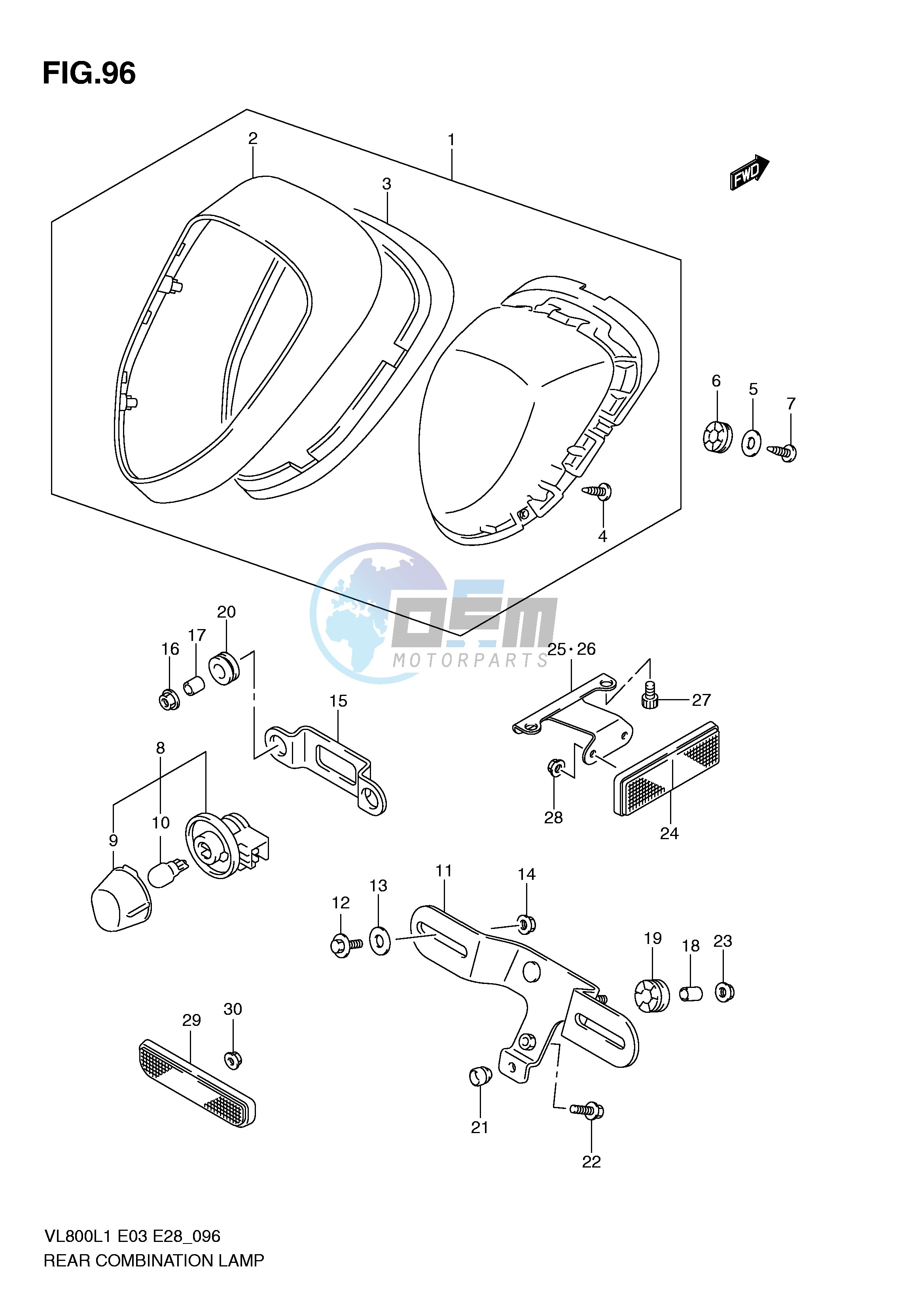 REAR COMBINATION LAMP (VL800TL1 E33)