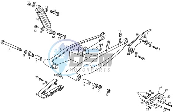 Swing arm - Shock absorber