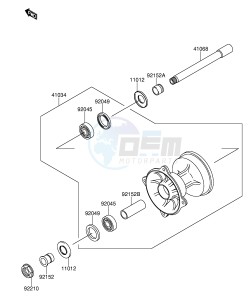 RM-Z250 (E19) drawing FRONT HUB