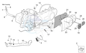 Scarabeo 125-150-200 (eng. Rotax) drawing Engine assembly