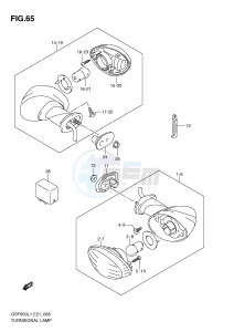 GSF650 (E21) Bandit drawing TURNSIGNAL LAMP (GSF650SUAL1 E21)