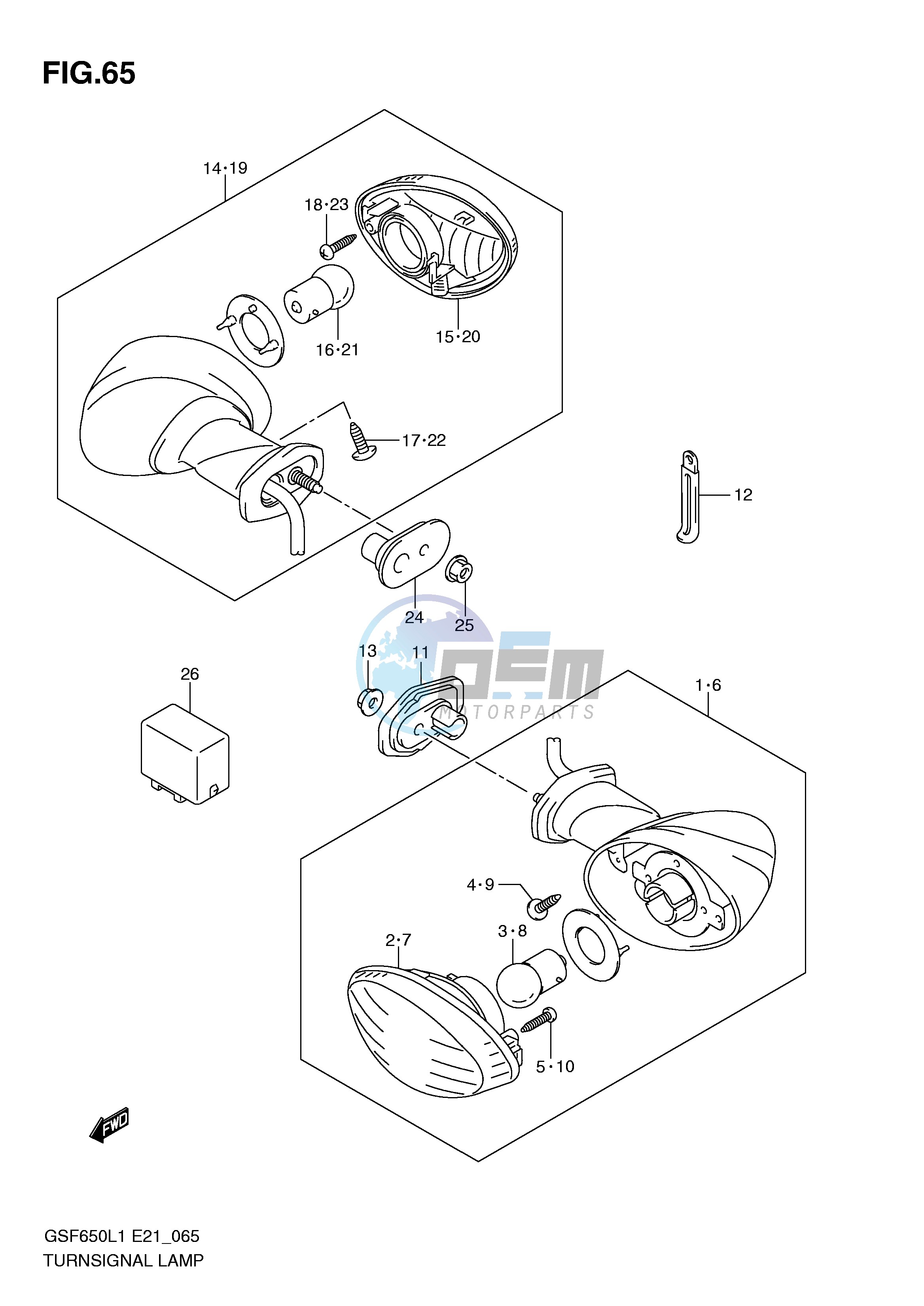 TURNSIGNAL LAMP (GSF650SUAL1 E21)