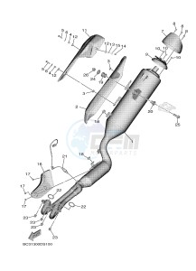 XP530 XP530-A TMAX SX ABS (BX38) drawing EXHAUST