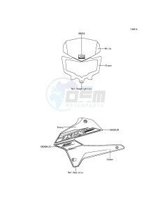 KLX250 KLX250SFF XX (EU ME A(FRICA) drawing Decals(Green)