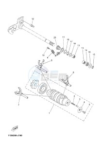 XT660ZA XT660Z ABS TENERE (2BE3 2BE3 2BE3) drawing SHIFT CAM & FORK