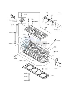 JET SKI ULTRA LX JT1500KEF EU drawing Cylinder Head