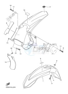 WR450F (1DX3) drawing FENDER