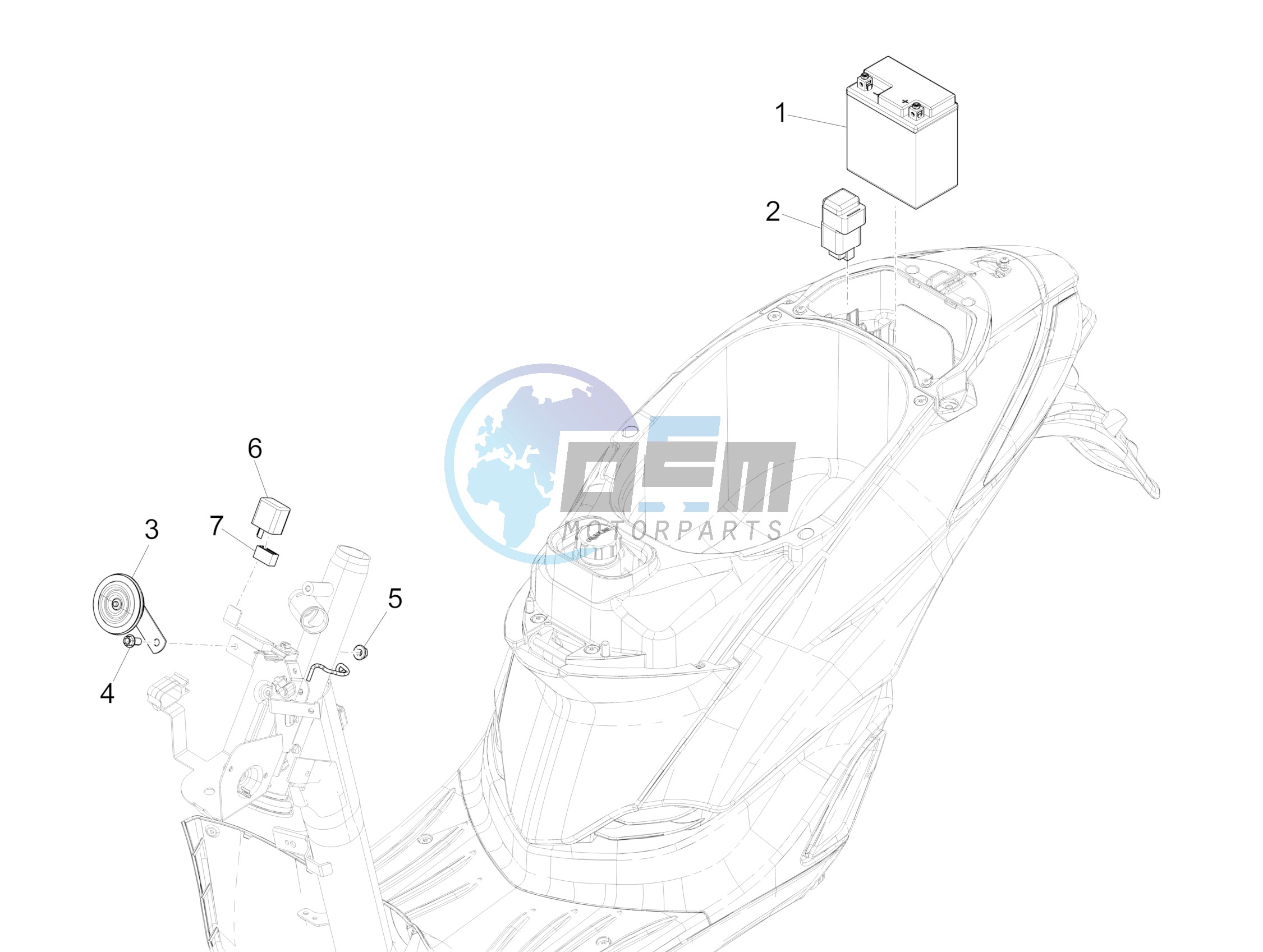 Remote control switches - Battery - Horn