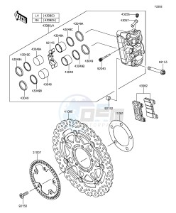 Z1000SX ZX1000LGF FR GB XX (EU ME A(FRICA) drawing Front Brake