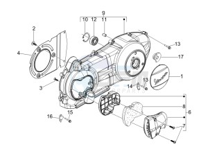 GT 250 ie 60 deg USA drawing Crankcase cover and cooling