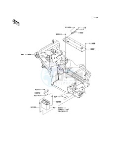 KAF 400 B [MULE 600] (B1) B1 drawing ENGINE MOUNT