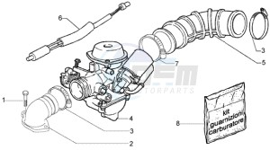 Liberty 50 4t RST Delivery drawing Carburettor