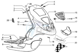 NRG 50 MC3 DD drawing Front shield-Footboard-Spoiler