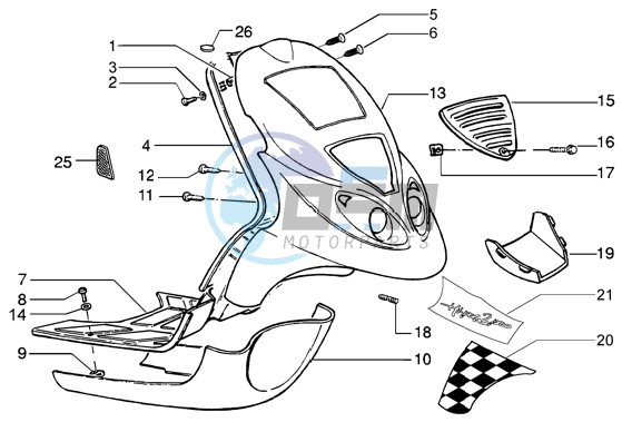 Front shield-Footboard-Spoiler