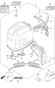 DF 175 drawing Engine Cover (White) (C/R)