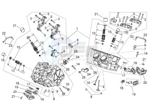 Tuono 1000 v4 R APRC ABS drawing Cylinder head - valves