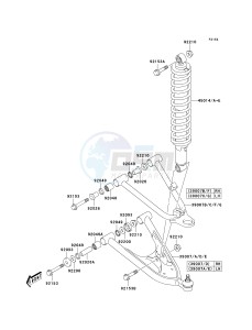 KSF 400 A [KFX400) (A1-A3) [KFX400) drawing FRONT SUSPENSION