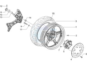 Runner 125 VX 4t SC e3 drawing Rear Wheel